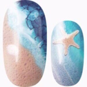 3 for 15 - LILY & FOX - VITAMIN SEA Nail Stickers Wrap Strips Beach Vacation